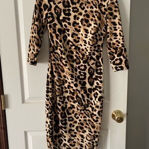 Leopard Print Midi Dress